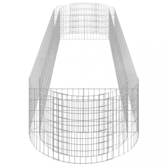 horganyzott vas gabion magaságyás 400x100x50 cm