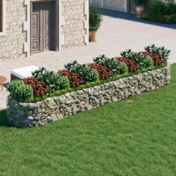 horganyzott vas gabion magaságyás 500x100x50 cm