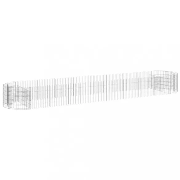horganyzott vas gabion magaságyás 500x100x50 cm