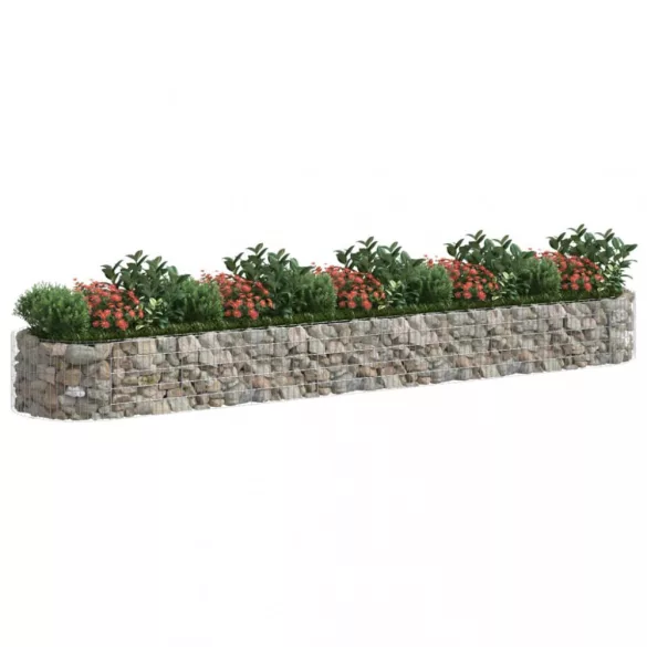 horganyzott vas gabion magaságyás 500x100x50 cm