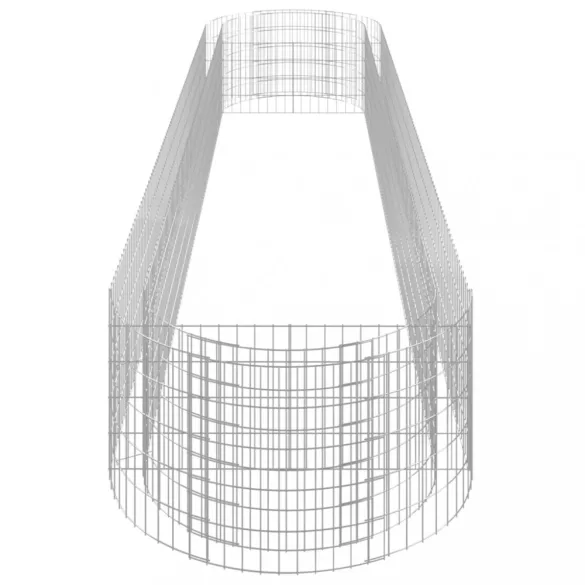 horganyzott vas gabion magaságyás 500x100x50 cm