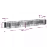 horganyzott vas gabion magaságyás 500x100x50 cm