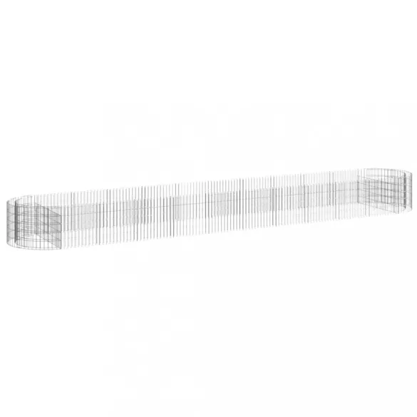 horganyzott vas gabion magaságyás 600x100x50 cm