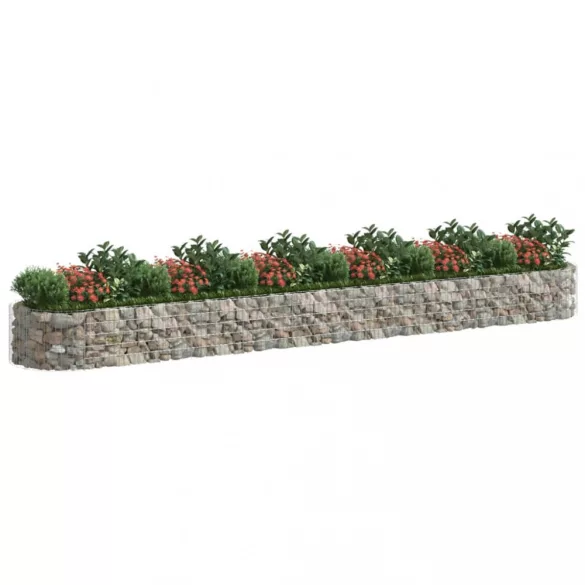 horganyzott vas gabion magaságyás 600x100x50 cm