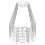 horganyzott vas gabion magaságyás 600x100x50 cm