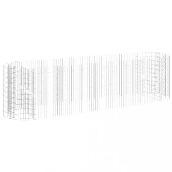 horganyzott vas gabion magaságyás 400x100x100 cm
