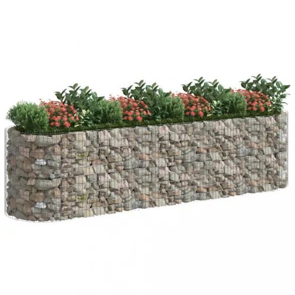 horganyzott vas gabion magaságyás 400x100x100 cm