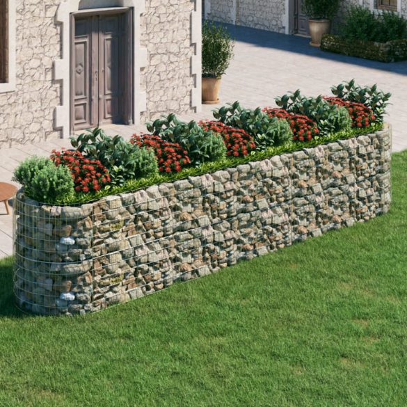 horganyzott vas gabion magaságyás 500x100x100 cm