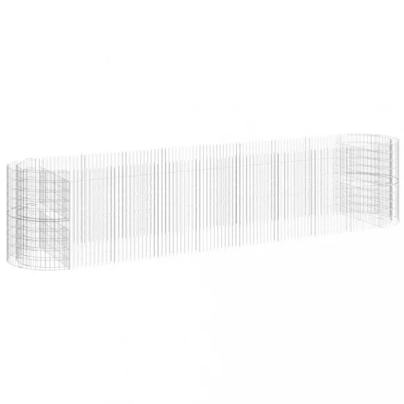 horganyzott vas gabion magaságyás 500x100x100 cm