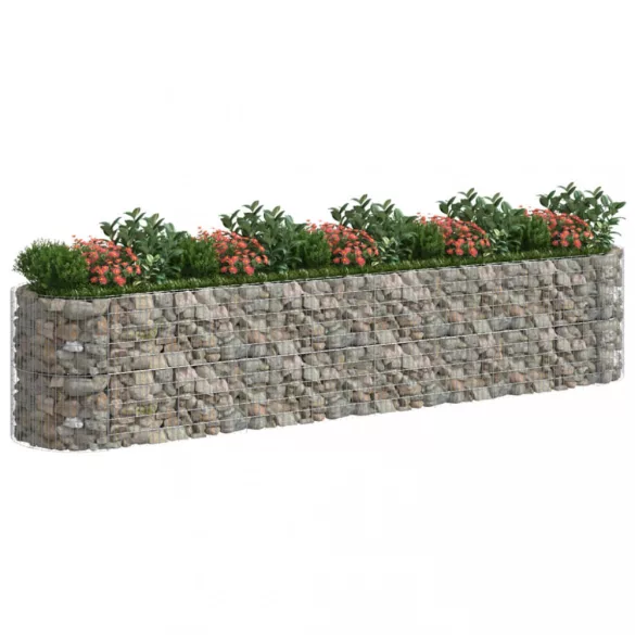 horganyzott vas gabion magaságyás 500x100x100 cm
