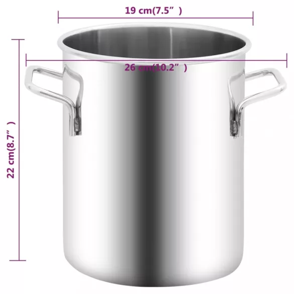 rozsdamentes acél vákuumkamra 5,5 L