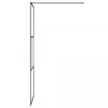fekete selyemmatt ESG üveg zuhanyfal 80 x 195 cm