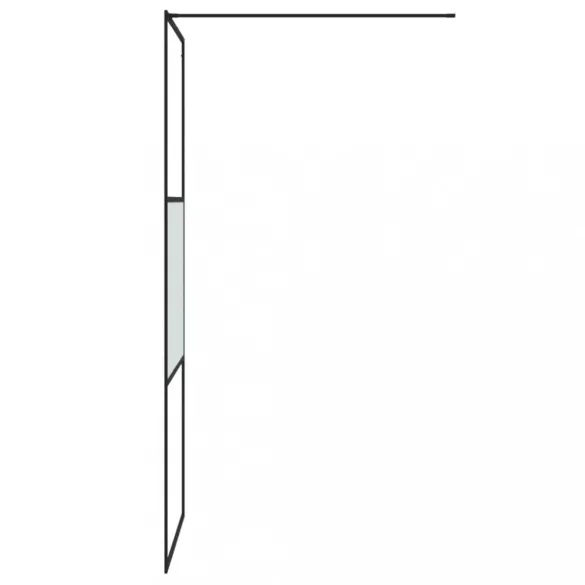 fekete selyemmatt ESG üveg zuhanyfal 80 x 195 cm