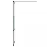 fekete selyemmatt ESG üveg zuhanyfal 90 x 195 cm
