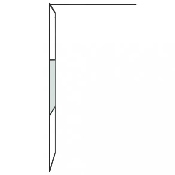 fekete selyemmatt ESG üveg zuhanyfal 90 x 195 cm