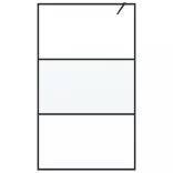 fekete selyemmatt ESG üveg zuhanyfal 115x195 cm