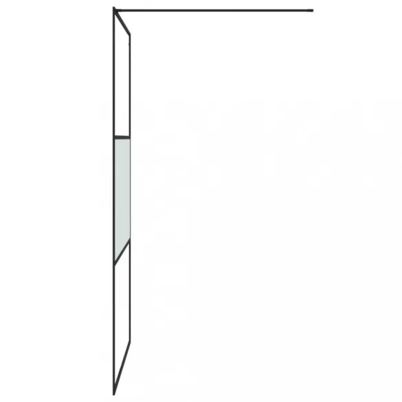 fekete selyemmatt ESG üveg zuhanyfal 115x195 cm