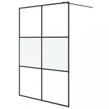 fekete selyemmatt ESG üveg zuhanyfal 140x195 cm