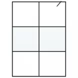 fekete selyemmatt ESG üveg zuhanyfal 140x195 cm