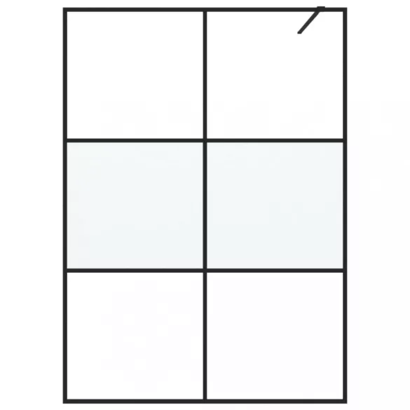 fekete selyemmatt ESG üveg zuhanyfal 140x195 cm