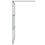 fekete selyemmatt ESG üveg zuhanyfal 140x195 cm