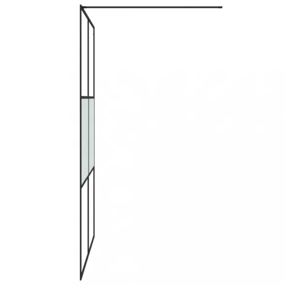 fekete selyemmatt ESG üveg zuhanyfal 140x195 cm