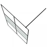 fekete selyemmatt ESG üveg zuhanyfal 140x195 cm