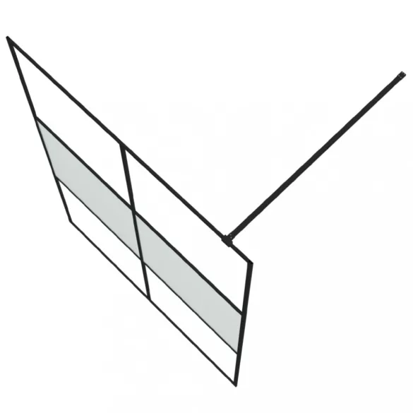 fekete selyemmatt ESG üveg zuhanyfal 140x195 cm