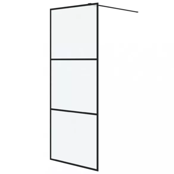fekete ESG tejüveg zuhanyfal küszöb nélküli zuhanyhoz 80x195 cm