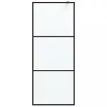 fekete ESG tejüveg zuhanyfal küszöb nélküli zuhanyhoz 80x195 cm