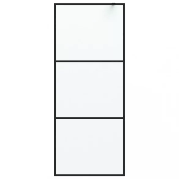 fekete ESG tejüveg zuhanyfal küszöb nélküli zuhanyhoz 80x195 cm