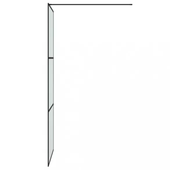 fekete ESG tejüveg zuhanyfal küszöb nélküli zuhanyhoz 80x195 cm