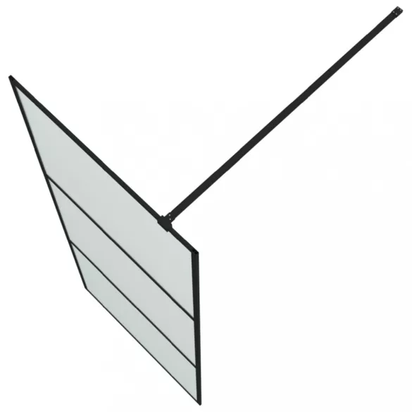 fekete ESG tejüveg zuhanyfal küszöb nélküli zuhanyhoz 80x195 cm