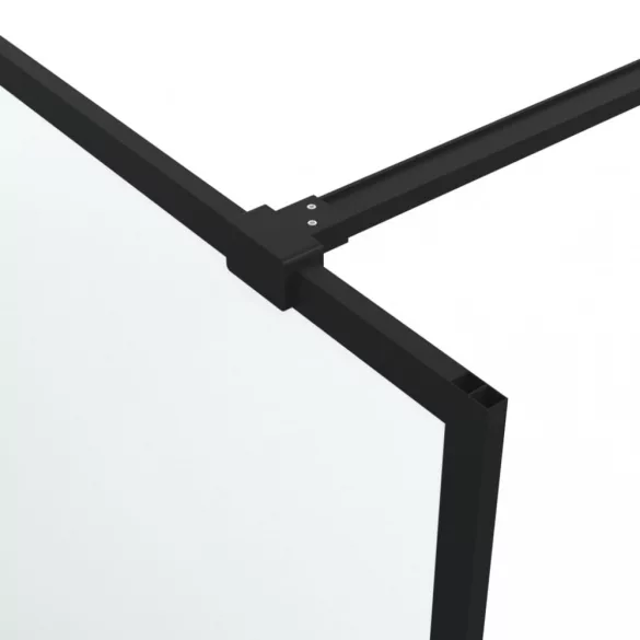 fekete ESG tejüveg zuhanyfal küszöb nélküli zuhanyhoz 80x195 cm