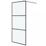 fekete ESG tejüveg zuhanyfal küszöb nélküli zuhanyhoz 90x195 cm