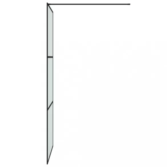 fekete ESG tejüveg zuhanyfal küszöb nélküli zuhanyhoz 90x195 cm