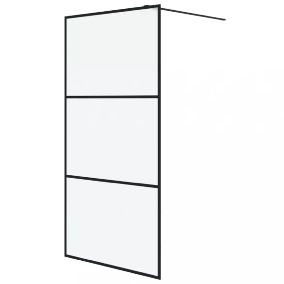 fekete ESG tejüveg zuhanyfal 100 x 195 cm