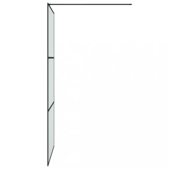fekete ESG tejüveg zuhanyfal 100 x 195 cm