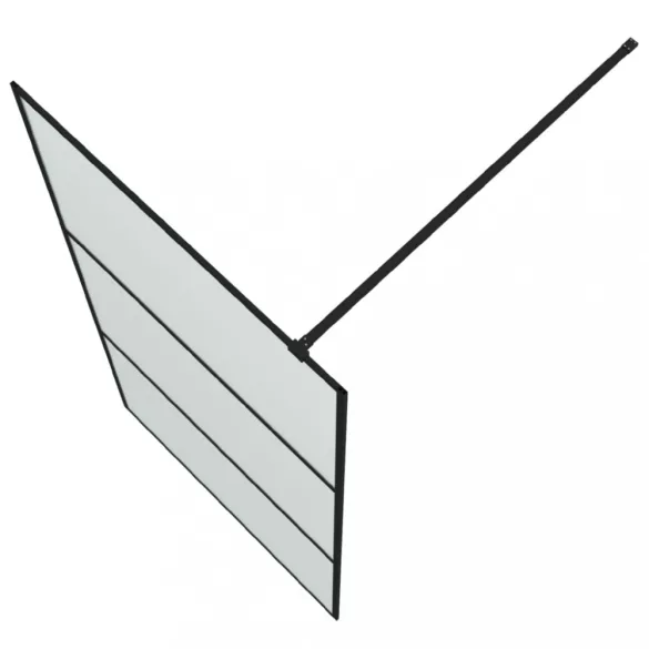 fekete ESG tejüveg zuhanyfal 100 x 195 cm