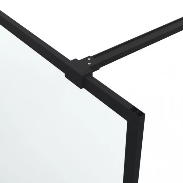 fekete ESG tejüveg zuhanyfal 100 x 195 cm