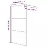 fekete ESG tejüveg zuhanyfal 100 x 195 cm