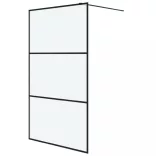 fekete ESG tejüveg zuhanyfal 115x195 cm