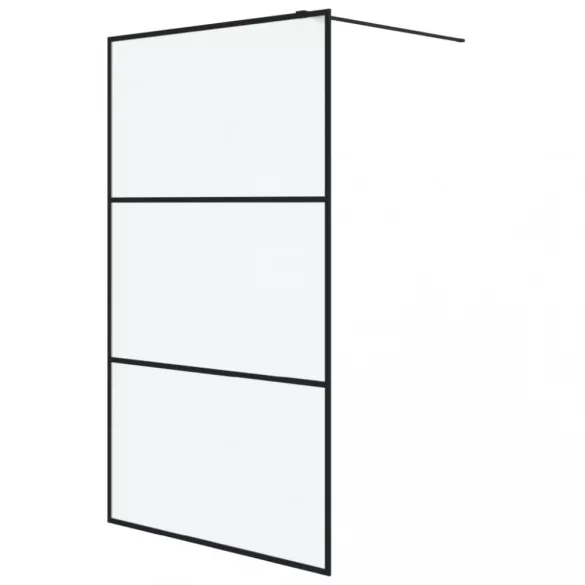 fekete ESG tejüveg zuhanyfal 115x195 cm
