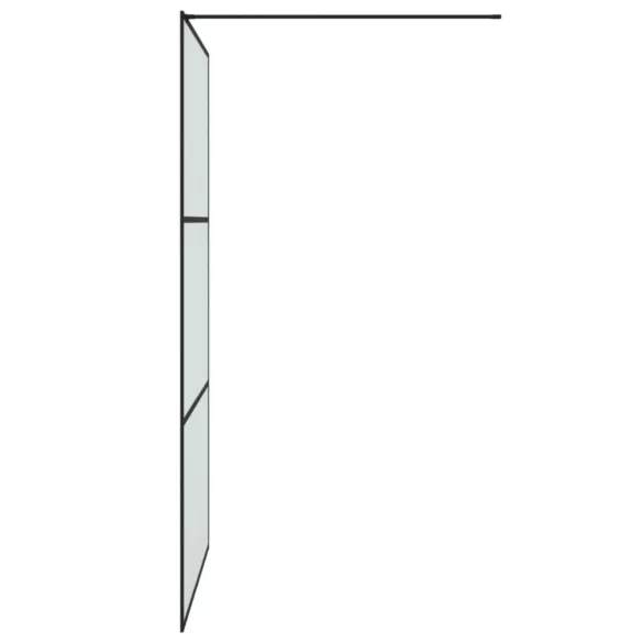 fekete ESG tejüveg zuhanyfal 115x195 cm