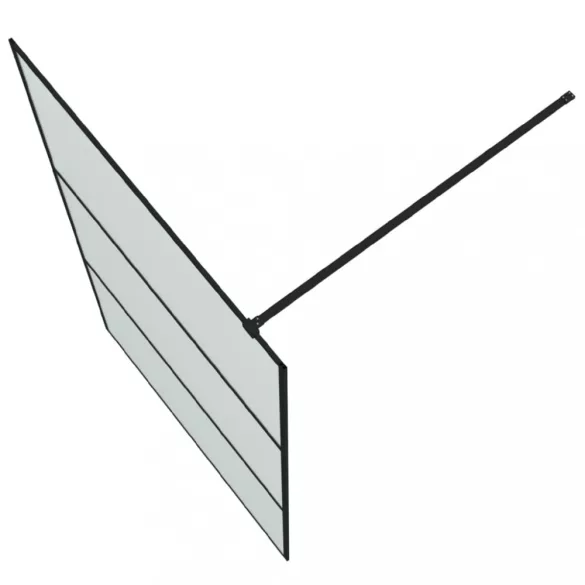 fekete ESG tejüveg zuhanyfal 115x195 cm