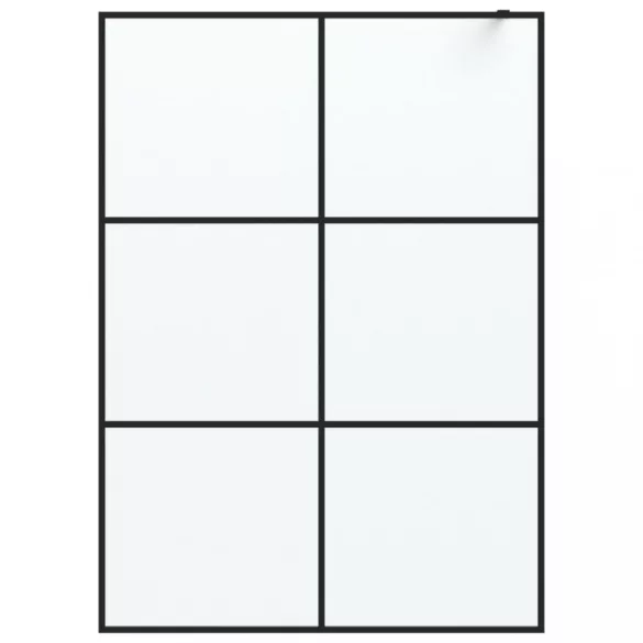 fekete ESG tejüveg zuhanyfal 140x195 cm