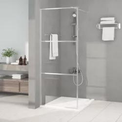 ezüstszínű átlátszó ESG üveg zuhanyfal 80 x 195 cm
