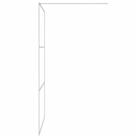 ezüstszínű átlátszó ESG üveg zuhanyfal 115x195 cm