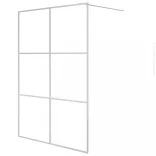 ezüstszínű átlátszó ESG üveg zuhanyfal 140x195 cm