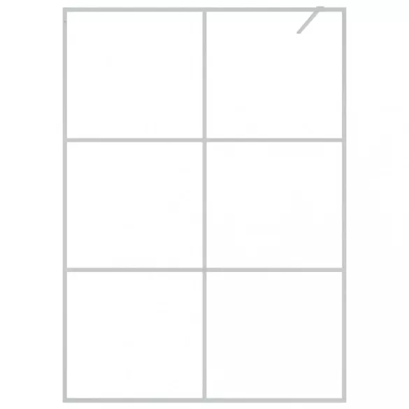 ezüstszínű átlátszó ESG üveg zuhanyfal 140x195 cm